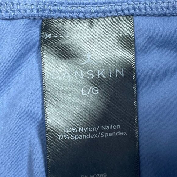 Danskin High-Waisted Blue Yoga Leggings Large Nylon/Spandex a1591 - Picture 3 of 5